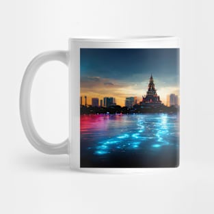 Neon Bangkok City Skyline In Neonlight / Thailand Bangkok Mug